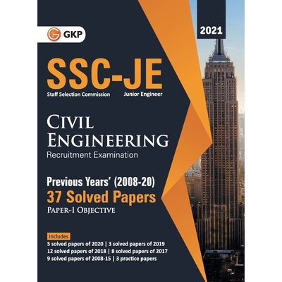 按需印刷SSC 2021 Junior Engineers Paper I - Civil Engineering - 37 Previous Years Solved Papers (2008-20)[9789390820580]