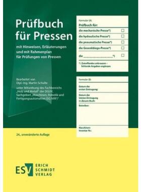 预订【德语】 Prufbuch fur Pressen:mit Hinweisen, Erlau