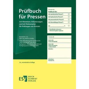 预订不退不换德语 Prufbuch fur Pressen:mit Hinweisen, Erlau