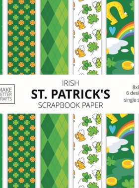 按需印刷不退不换Irish St. Patrick's Scrapbook Paper[9781953987310]
