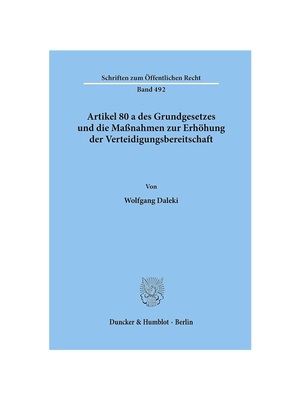 预订【德语】Artikel 80 a des Grundgesetzes und die Ma?nahmen zur Erh?hung der Verteidigungsbereitschaft.: