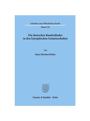 预订【德语】Die deutschen Bundesl?nder in den Europ?ischen Gemeinschaften.: