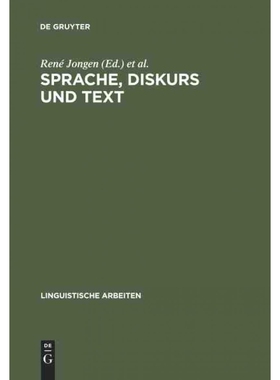按需印刷不退不换DEG Sprache, Diskurs und Text[9783484301337]