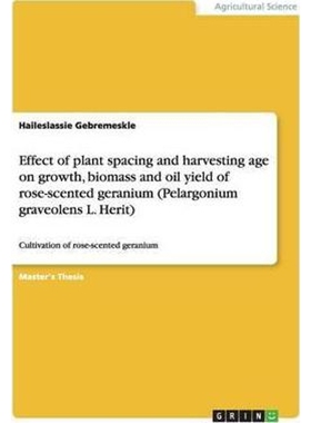 预订不退不换Effect of plant spacing and harvesting age on growth, biomass and oil yield of rose-scented geranium