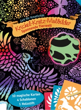 预订【德语】Krickel-Kratz-Malbilder. Spannende Tierwelt[9783401712291]