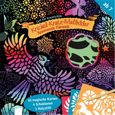 预订【德语】Krickel-Kratz-Malbilder. Spannende Tierwelt[9783401712291]
