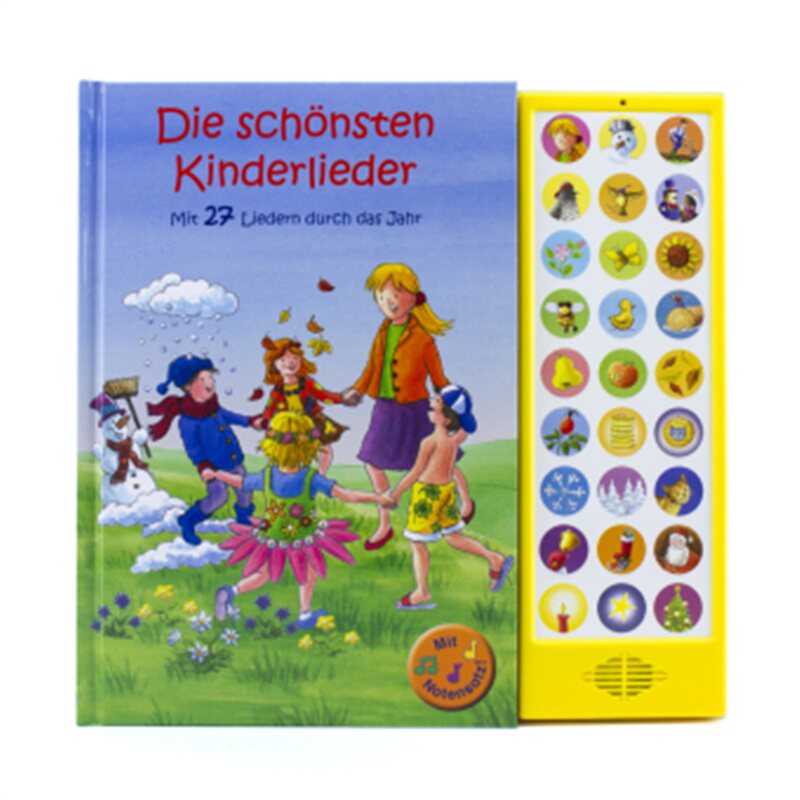 预订【德语】 27-Button-Soundbuch, Die Schönsten Kinderlieder, Mit 27 Liedern durch [9781450859462]