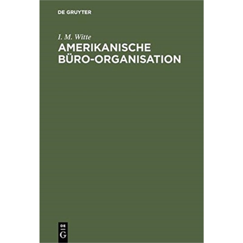 预订【德语】 Amerikanische Buro-Organisation: