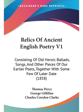 按需印刷不退不换Relics Of Ancient English Poetry V1[9781104372958]