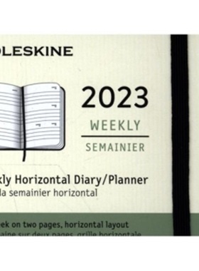 预订【德语】 Moleskine 12 Monate Wochenkalender 2023, Pocket/A6, Schwarz[8056420859829]