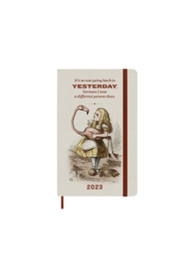 预订【德语】 Moleskine 12 Monate Wochen Notizkalender - Alice Im Wunderland 2023, L[8056598852998]