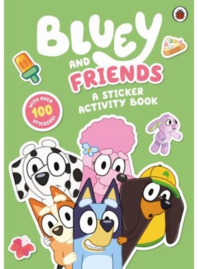 现货 Bluey: Bluey and Friends Sticker Activity 蓝色小狗系列 布鲁伊 儿童动画