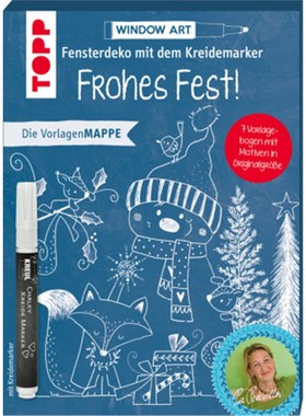 预订【德语】Vorlagenmappe Fensterdeko mit dem Kreidemarker - Frohes Fest! inkl. Original Kr