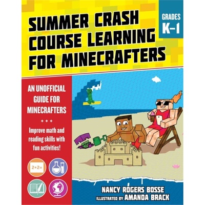 预订不退不换Summer Learning Crash Course for Minecrafters: Grades K-1[9781510765627]