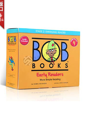 英文原版 鲍勃阅读 儿童启蒙 Bob Books English Readers 4阶段 Early Readers 鲍勃幼儿英语学习字母书籍 3-6-8岁初级阅读教材