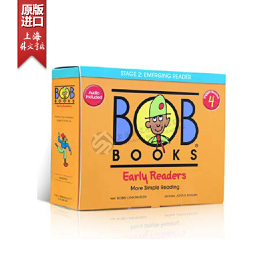 现货 英文原版 鲍勃阅读 儿童启蒙 Bob Books English Readers 4阶段  无卡片 自然拼读 英语学习字母书籍 3-6-8岁 自然拼读