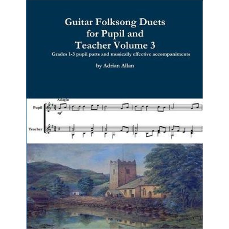 按需印刷Guitar Folksong Duets for Pupil and Teacher Volume 3[9780244990114]