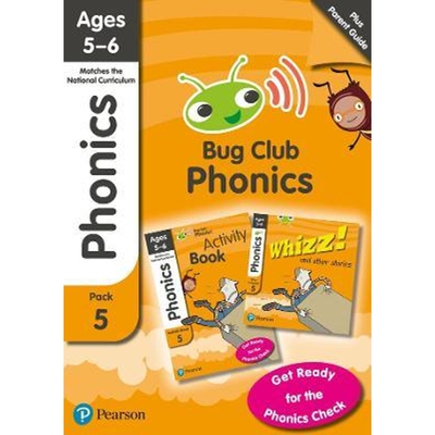 预订Bug Club Phonics Learn at Home Pack 5, Phonics Sets 13-26 for ages 5-6 (Six stories + Parent Guide + Activity Book)