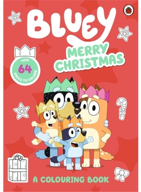 Bluey: Merry Christmas: A Colouring Book  涂色书 蓝色小狗系列 布鲁伊 儿童动画  原版进口  手工DIY  涂色书 圣诞节