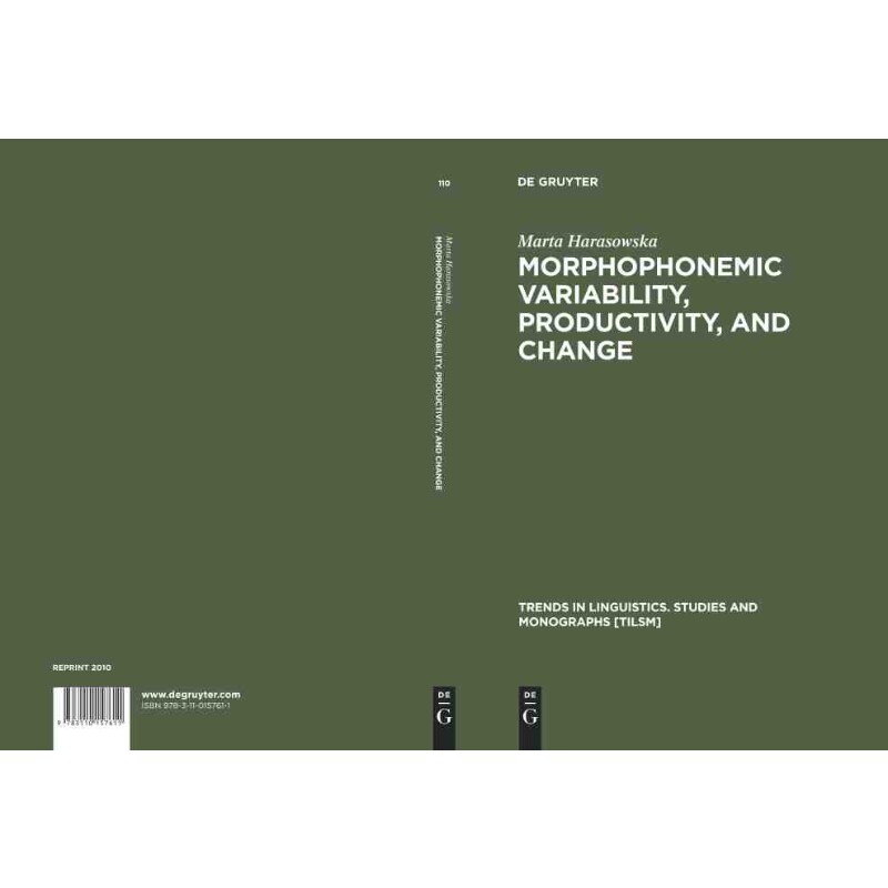 按需印刷不退不换DGYT Morphophonemic Variability, Productivity, and Change[9783110157611]