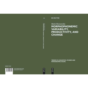 Productivity Variability and Change 按需印刷DGYT 9783110157611 Morphophonemic