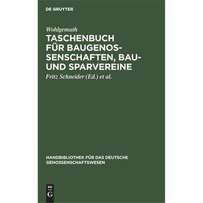 预订不退不换德语 Taschenbuch fur Baugenossenschaften, Bau-