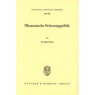 预订不退不换德语 Okonomische Sicherungspolitik.: