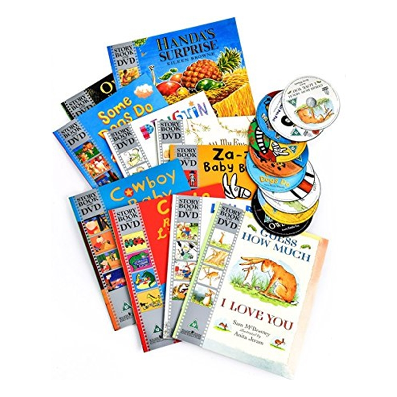 10本经典获奖英文绘本+10DVD英文原版More Time For a Story DVD套装10册Guess How Much I Love You猜猜我有多爱你英语绘本Walker