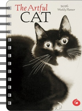 预订The Artful Cat 2026 Weekly Planner Calendar : Brush and Ink Watercolor Paintings[9781524898311]