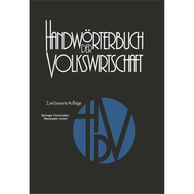 预订【德语】 HandwOrterbuch der Volkswirtschaft: