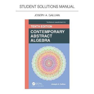 按需印刷不退不换Student Solutions Manual for Gallian's Contemporary Abstract Algebra[9780367766801]