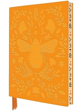 现货Jade Mosinski: Bee 2026 Artisan Art Vegan Leather Diary Planner[9781835624784]
