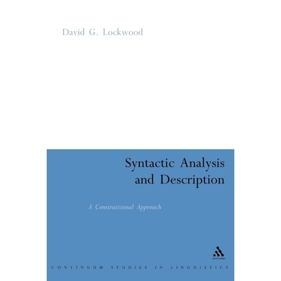 按需印刷Syntactic Analysis and Description[9780826478764]