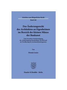 Münze Das Architekten des 预订 Eigenheimen kleinen Baukunst. der ?nderungsrecht Bereich besonder Unter 德语