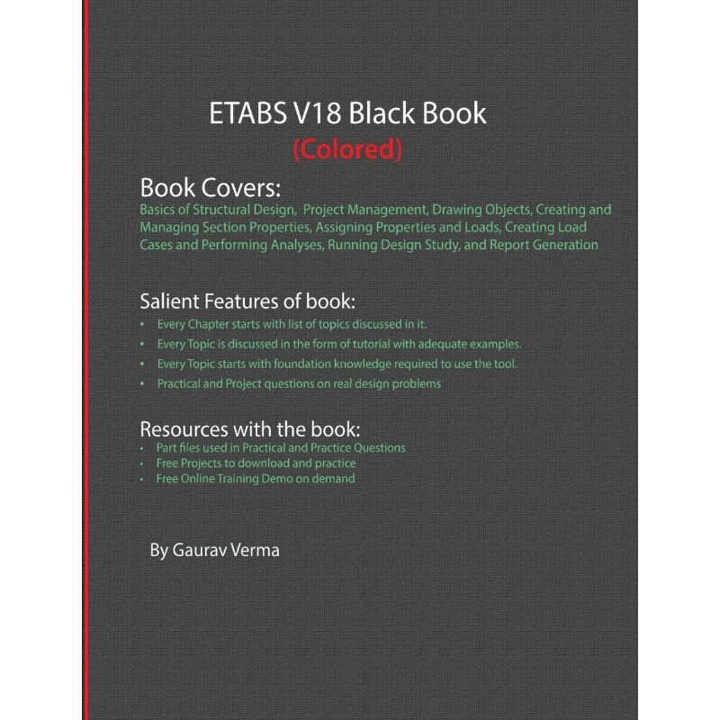 按需印刷不退不换ETABS V18 Black Book (Colored)[9781988722856]