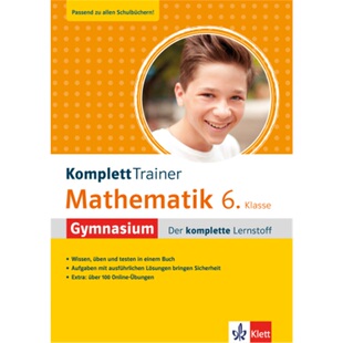 预订不退不换德语 Klett KomplettTrainer Gymnasium Mathematik 6. Klasse[9783129275795]