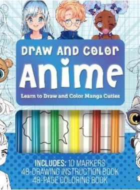 预订Draw & Color Anime Kit:Learn to Draw and Color Manga Cuties