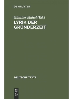 按需印刷DEG Lyrik der Gründerzeit[9783484190252]