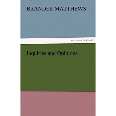 按需印刷Inquiries and Opinions[9783842482302]