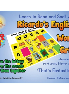 按需印刷不退不换Learn to Read and Spell with Ricardo's English Word Grid?[9780648809319]
