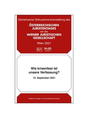 预订【德语】Wie krisenfest ist unsere Verfassung? Diskussionsveranstaltung vom 15. September 2021: