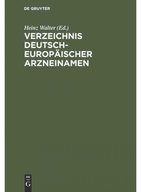按需印刷DEG Verzeichnis Deutsch Europ?ischer Arzneinamen[9783110065701]