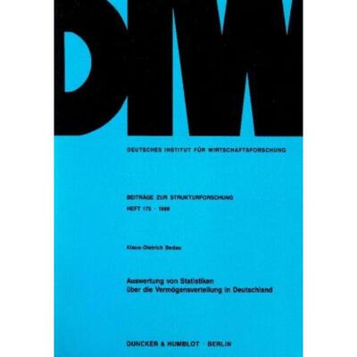 预订【德语】 Auswertung von Statistiken uber die VermO