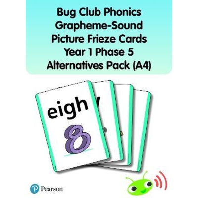 预订Bug Club Phonics Grapheme-Sound Picture Frieze Cards Year 1 Phase 5 alternatives (A4)