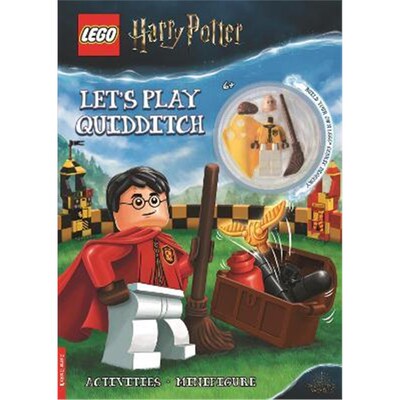 现货 LEGO (R) Harry Potter (TM): Let's Play Quidditch Activity Book (with Cedric Diggory minifigure)