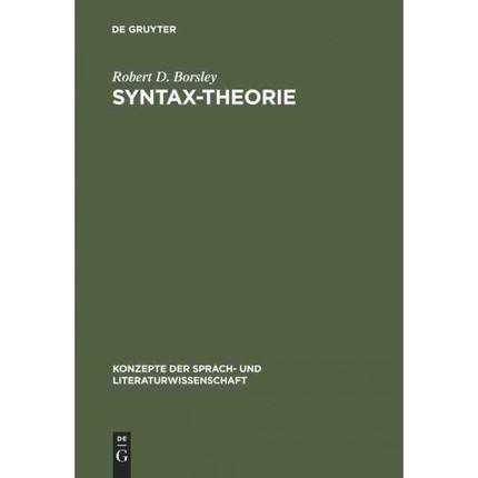 按需印刷DEG Syntax Theorie[9783484220553]