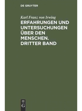 按需印刷不退不换DEG Erfahrungen und Untersuchungen über den Menschen. Dritter Band[9783111058757]