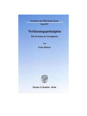 预订【德语】Verfassungsprinzipien.:Ein Normtyp im Grundgesetz.. Dissertationsschrift