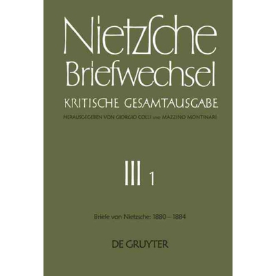 按需印刷不退不换DEG Briefe von Friedrich Nietzsche Januar 1880   Dezember 1884[9783110079005]