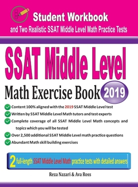 按需印刷SSAT Middle Level Math Exercise Book[9781970036411]